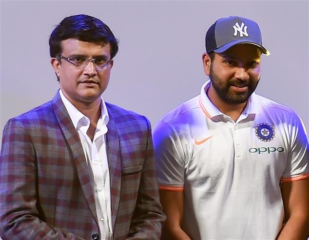Sourav Ganguly and Rohit Sharma
