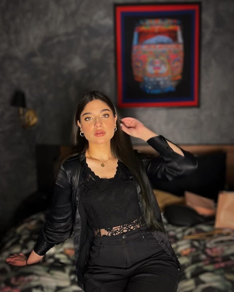 Eesha Aamir, Hania's sister in black dress look stunning