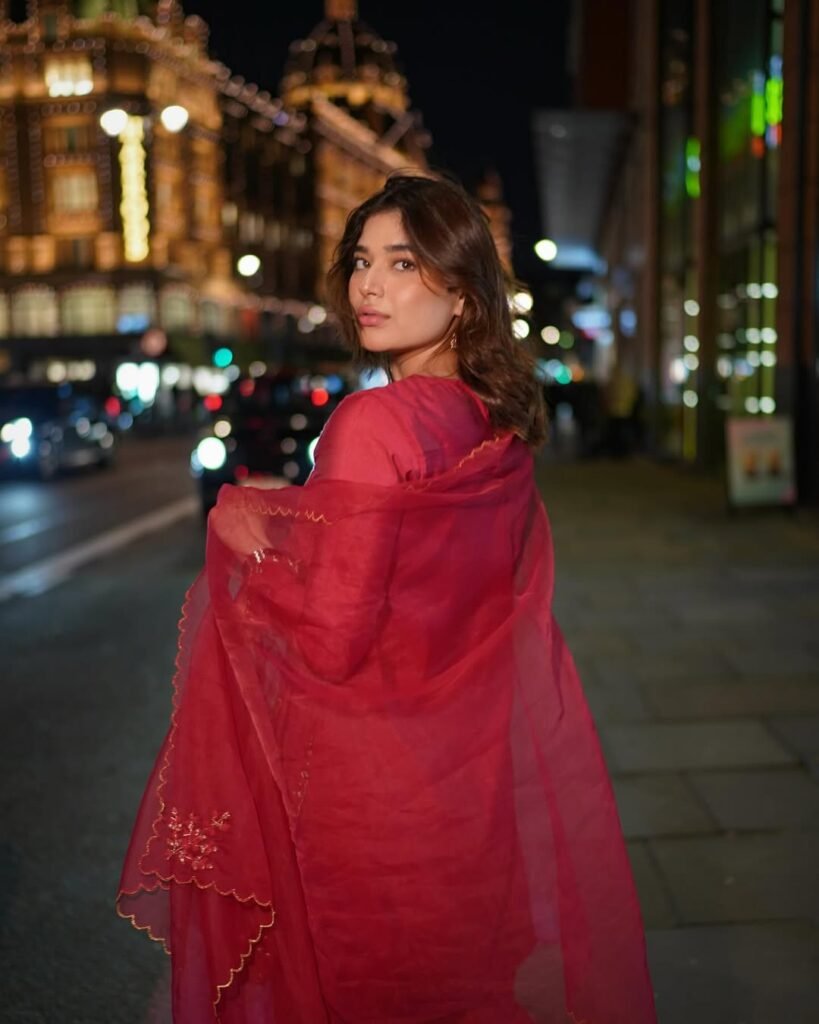 Eesha Aamir, Hania's sister in Red dress looks stunning