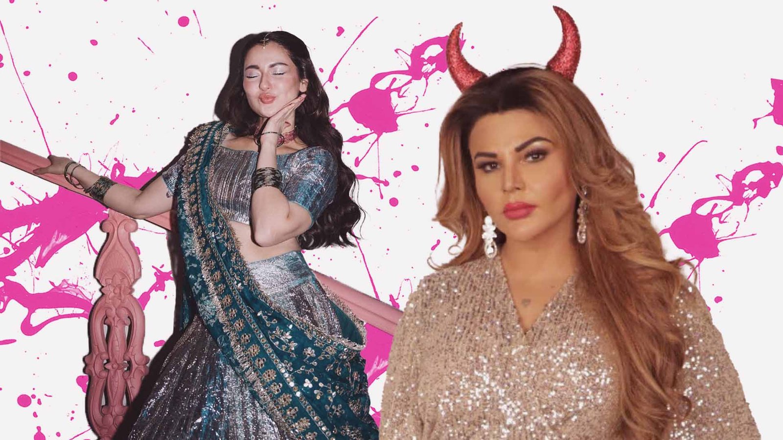 Hania Amir and Rakhi Sawant