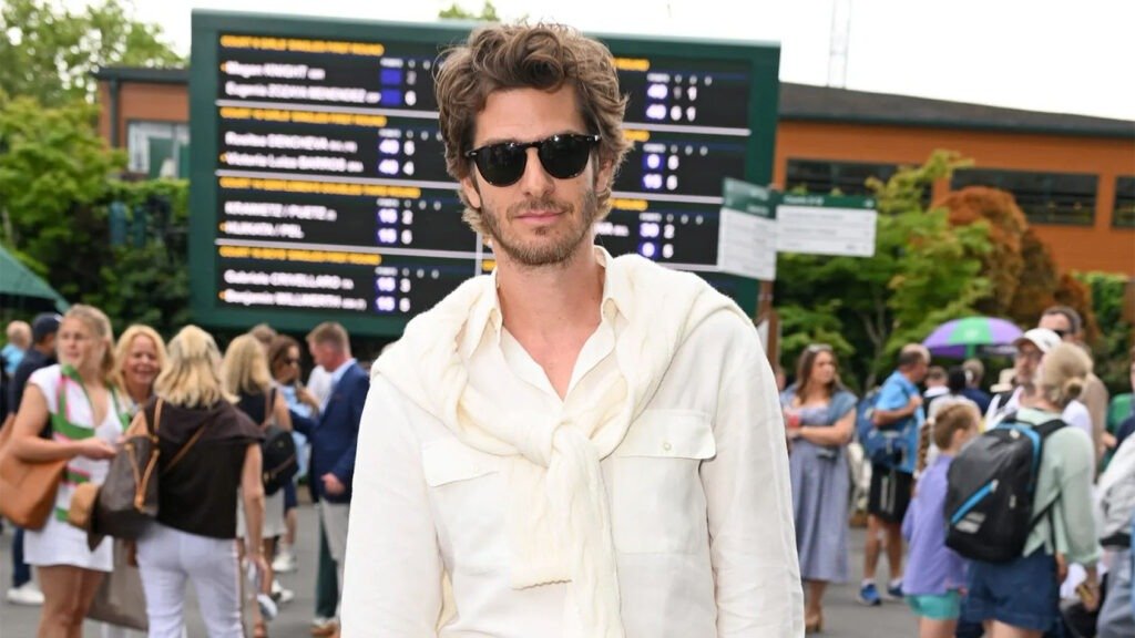 Andrew Garfield at Wimbledon