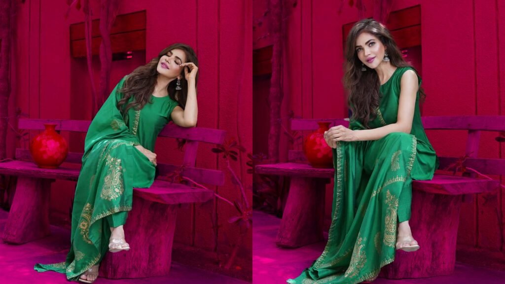 Humaira Asghar in Green Outfit