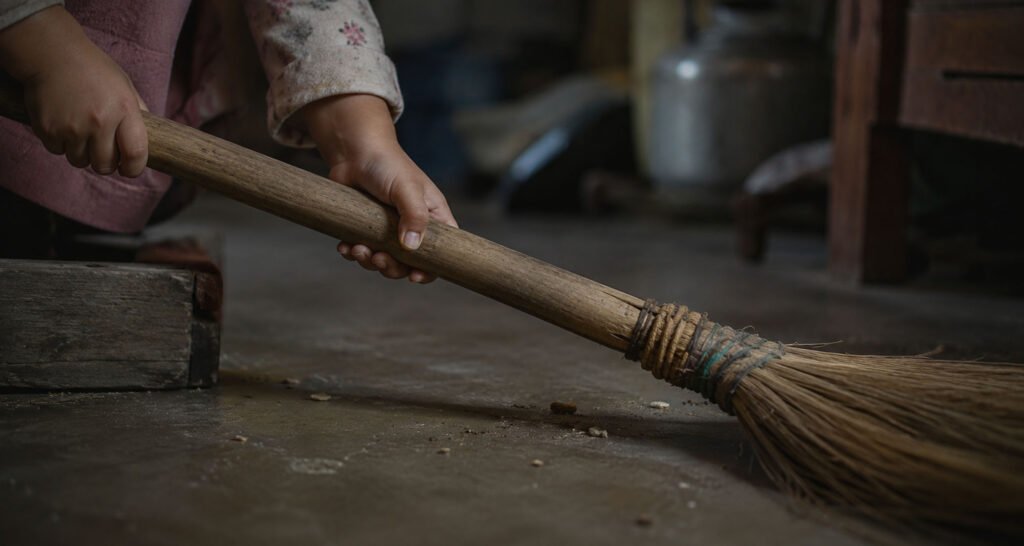 Generational Trauma: Survived, Never Healed. 6 Generational trauma, The picture should show a pair of little hands that seem to carry the burden of something that belongs to the world of adults such as a broomstick, a frying pan, or even a baby sibling. In other words, the little hands look too tiny for the task that they have to do. It needs to emphasize the contrast between the innocence of the hands and the burdensome task they bear.