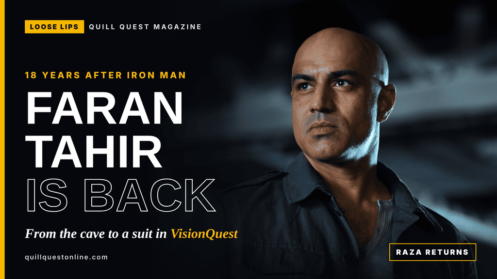 Faran Tahir VisionQuest Return Ditches the Cave for a Suit Faran Tahir VisionQuest